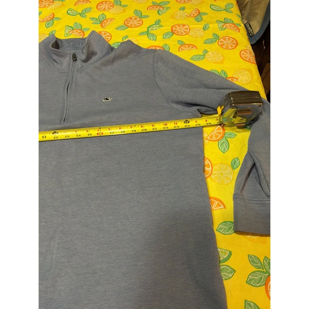 Vineyard Vines Quarter Zip‎ Pullover Mens XL Blue Sankaty Performance Ribbed